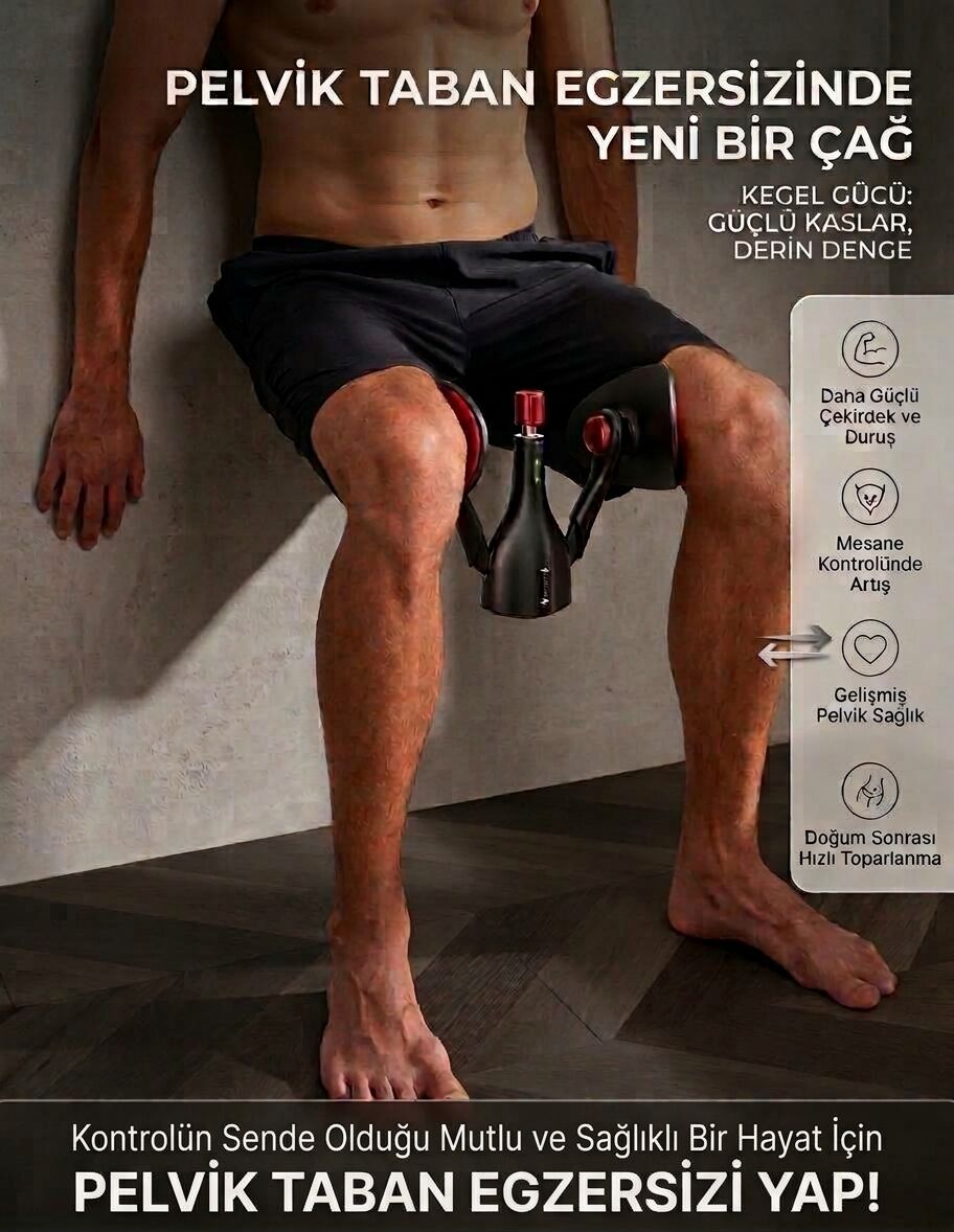 Arkagan Pelvik Taban İç Bacak Kegel Egzersiz Aleti, Kalça Sıkılaştırıcı Kegel Egzersiz Aleti 7-16kg Direnç