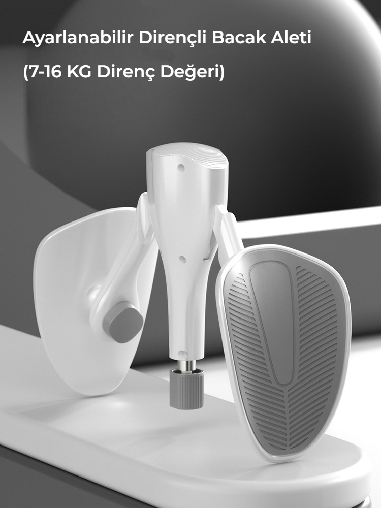Arkagan Pelvik İç Bacak Kas Egzersiz Aleti, Kalça Sıkılaştırıcı Kegel Egzersiz Aleti 7-16kg Direnç Beyaz