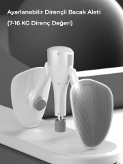 Arkagan Pelvik İç Bacak Kas Egzersiz Aleti, Kalça Sıkılaştırıcı Kegel Egzersiz Aleti 7-16kg Direnç Beyaz