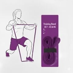 Arkagan 45 kg Direnç Bandı, Barfiks Direnç Bandı, Kas Geliştirme Direnç Lastiği, Fitness Egzersiz Bandı
