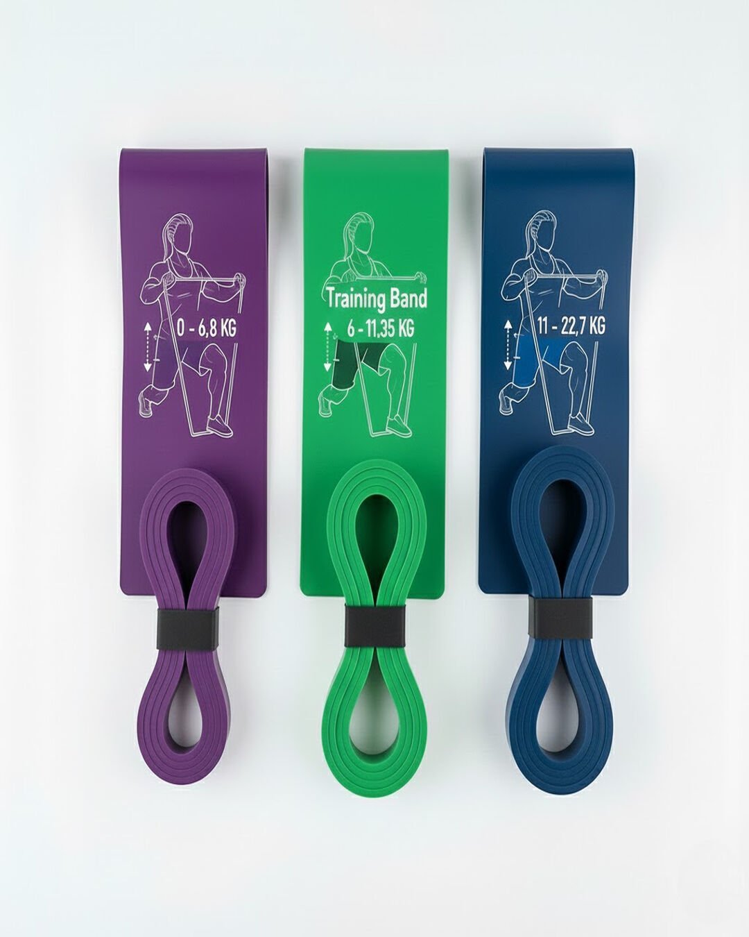 Direnç Bandı Seti 45-54-79 KG 3’lü | Kas Geliştirme, Fitness, Direnç Lastiği – Egzersiz Bantları